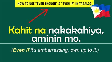 even though tagalog